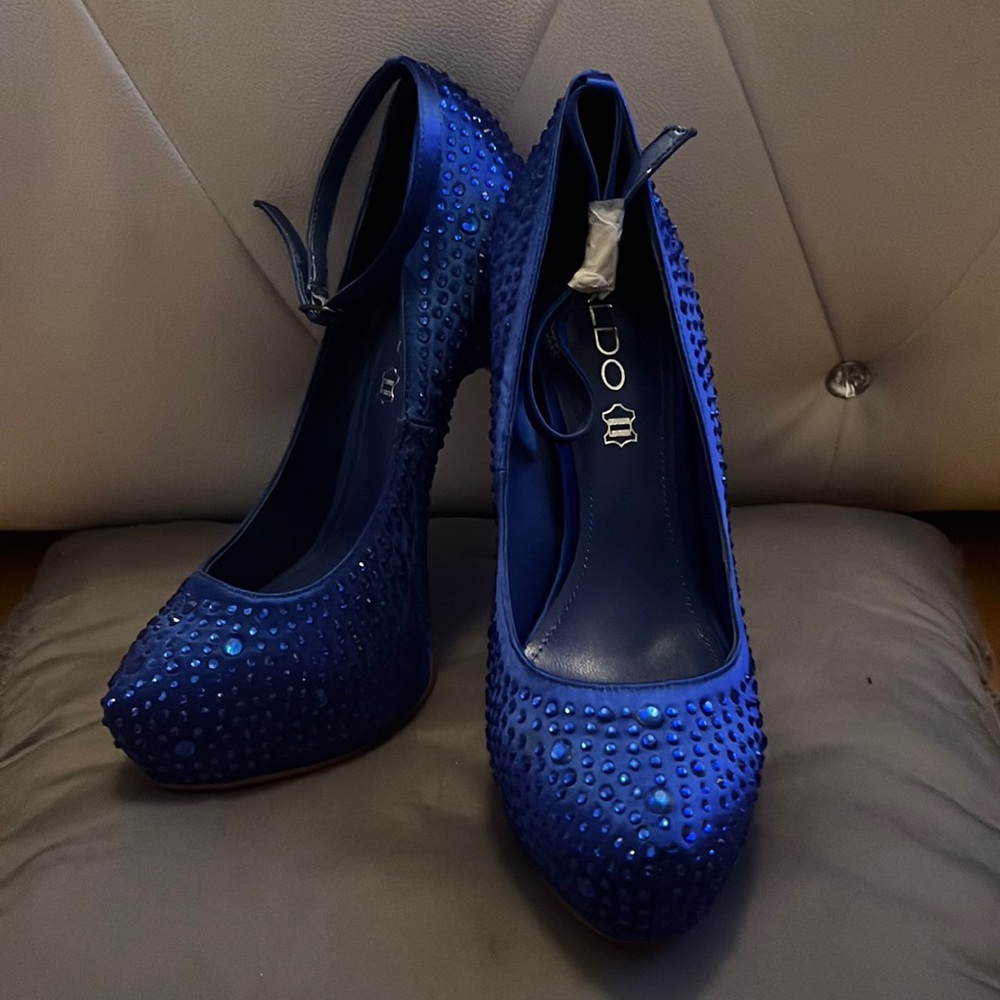 Royal Blue Blinged Out Heels